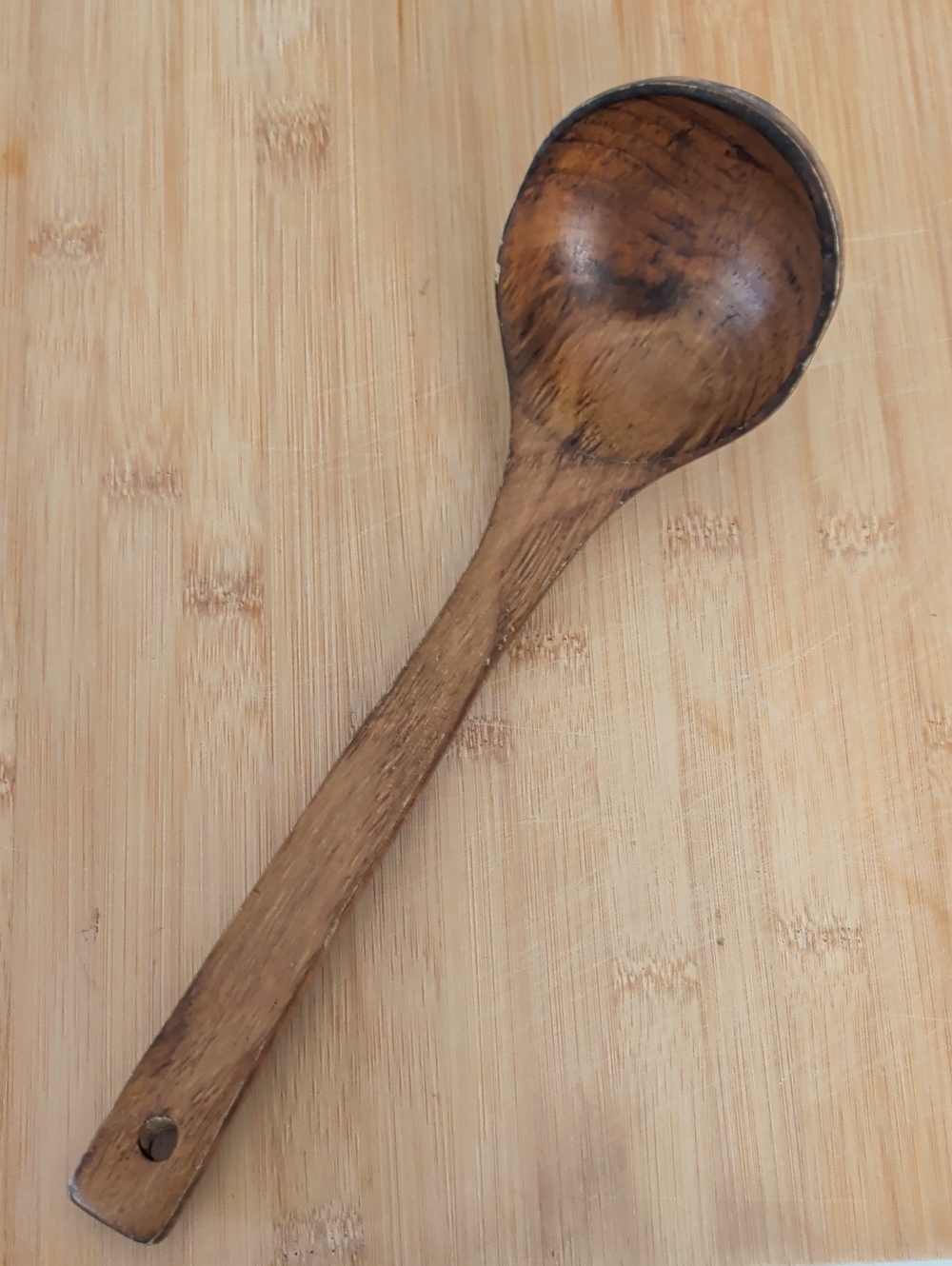 Handcrafted Wooden Spoon Or Ladle - Warm Brown